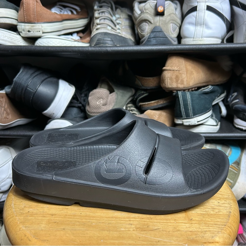 Oofos ooahh sport slides Black Slide Sandals